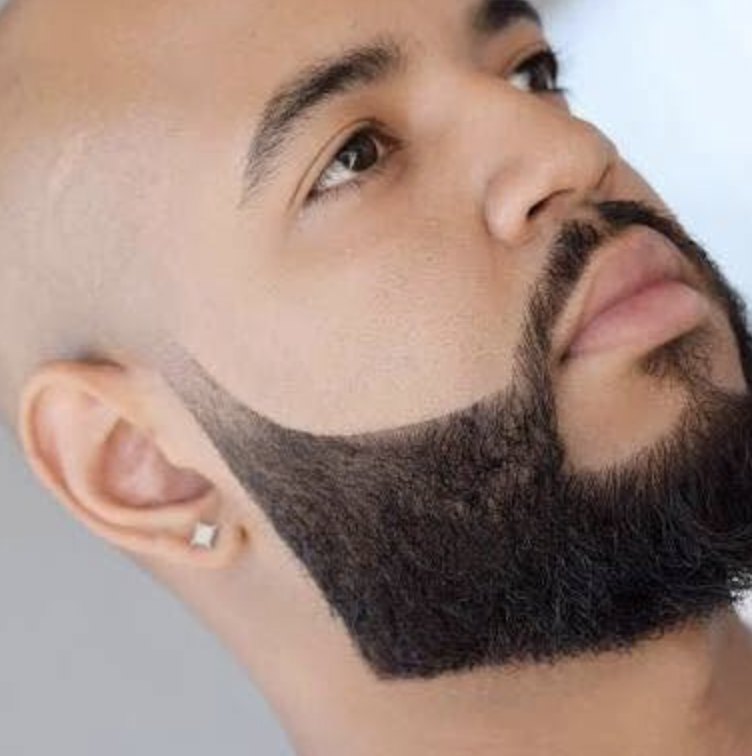 Sharp beard line-up and shaping