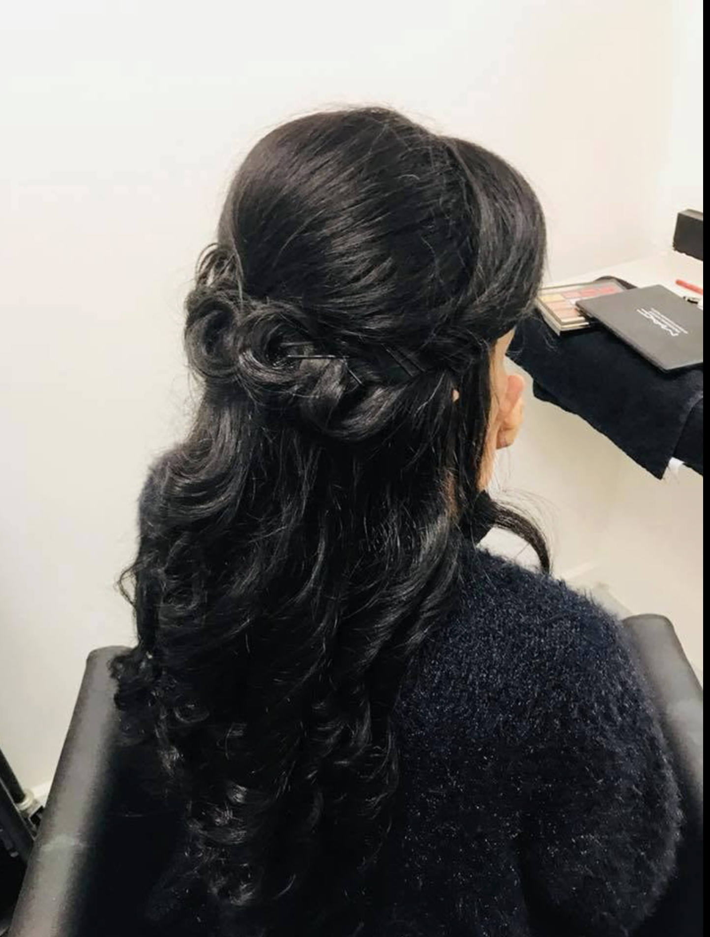 Soft half-up curls for special occasions